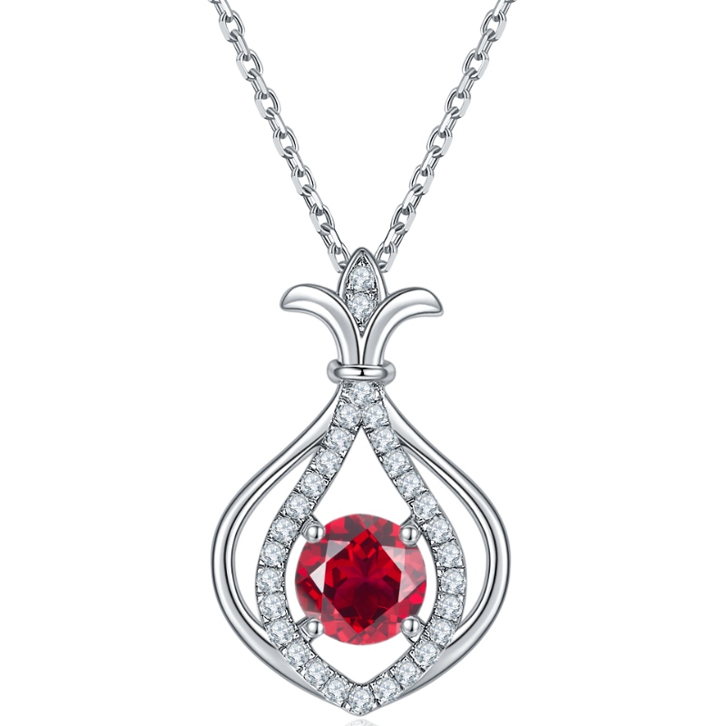 Jewelry Faisean Nua 925 Sterling Silver Rhodium Plating Ciúbach Zircon Pendant Muince do Mhná Bronntanais